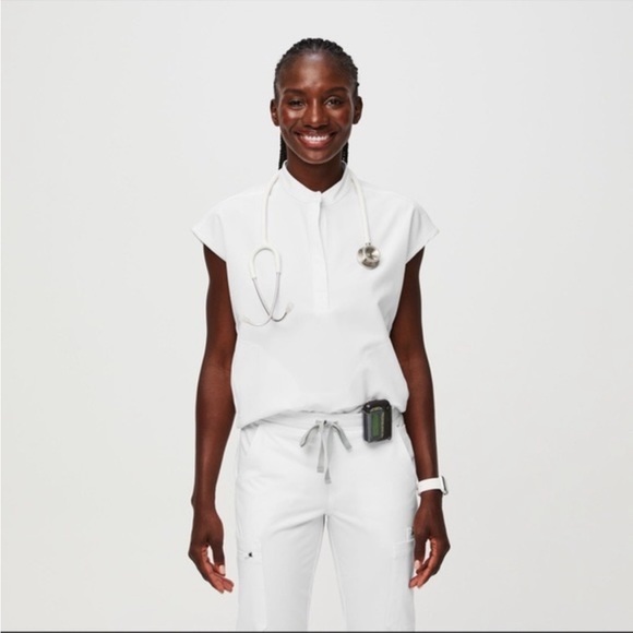 Figs Tops Nwt Figs Optic White Rafaela Top Poshmark